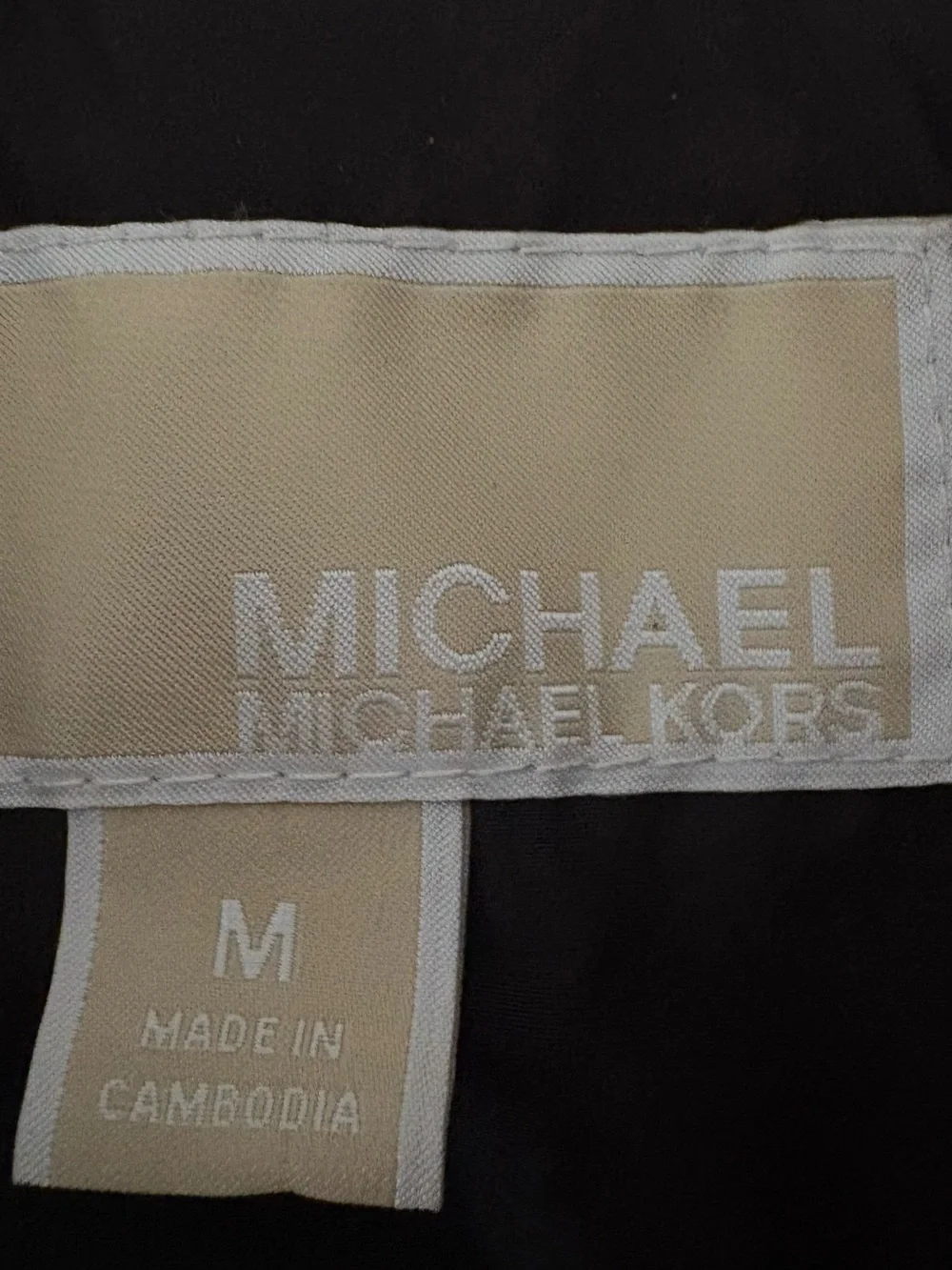 Michael Kors Black Quilted Puffer Vest with Gold Zip